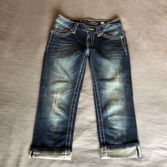 Miss Me Denim - Miss Me Crop Distressed Jeans JS4009C9 Size 25 EUC